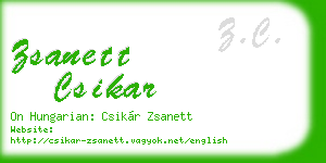 zsanett csikar business card