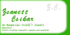 zsanett csikar business card